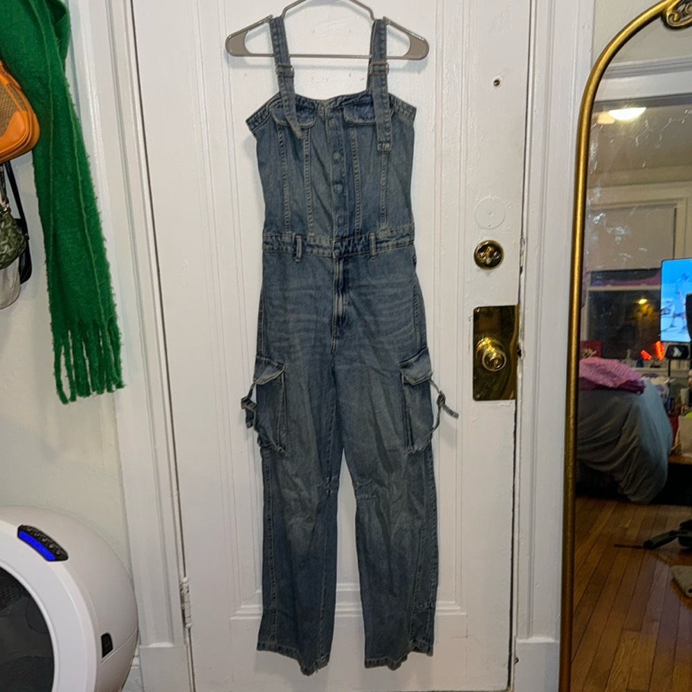 Zara denim jumpsuit